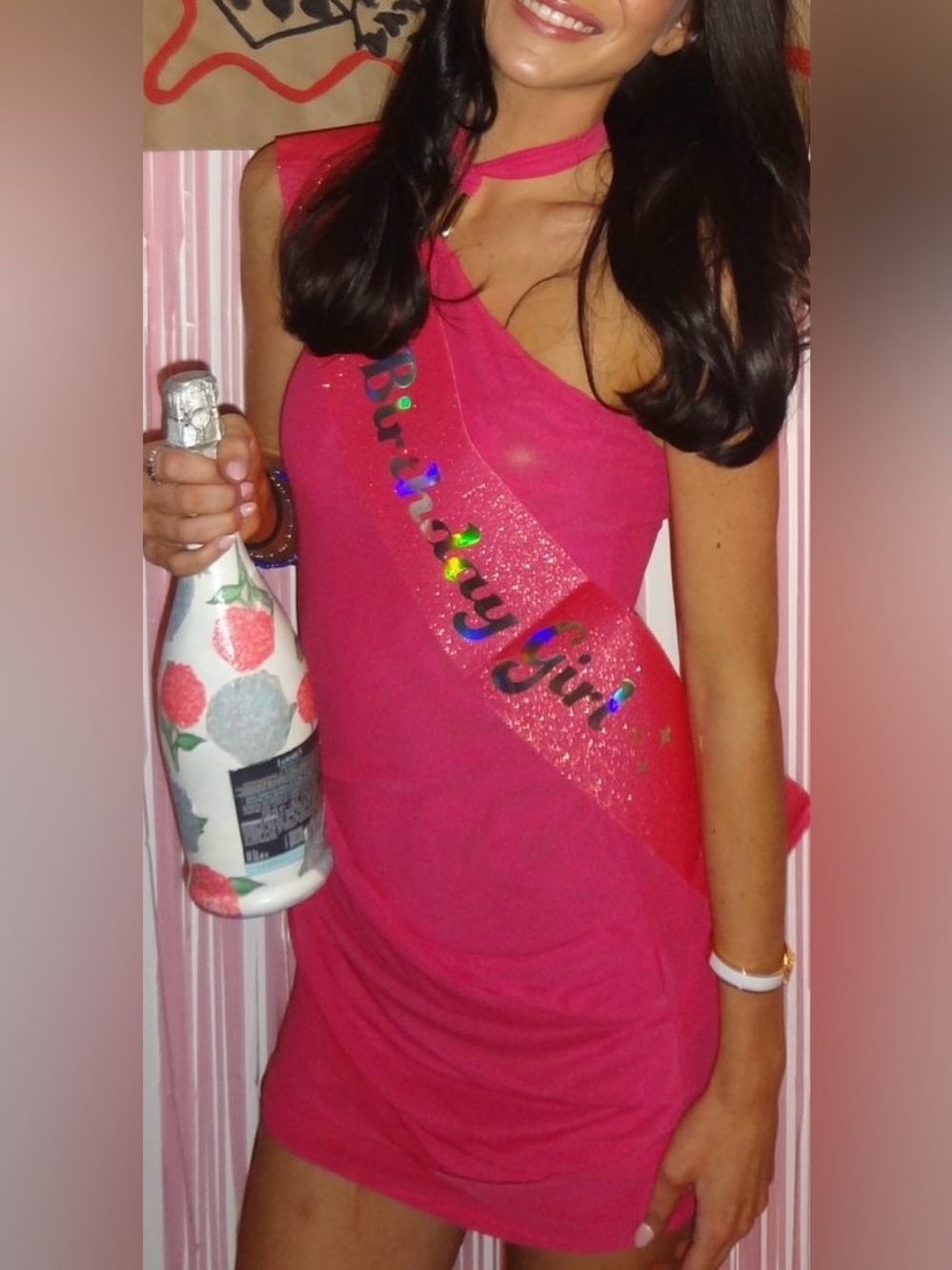 Peppermayo Hot Pink Halter mini dress Birthday Girl Sash NOT INCLUDED
Size XXS